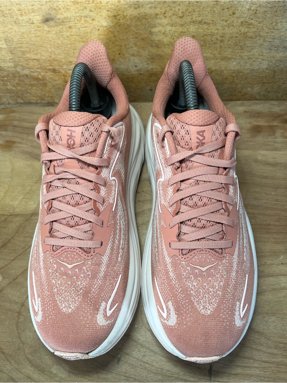 Hoka One One Clifton 10 Womens Size 8.5 Running Shoes Sneakers Blush Rose Latte - Picture 3 of 12